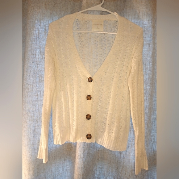 Ultra Flirt Tops - ULTRA FLIRT WOMEN'S SMALL LONG SLEEVE BUTTON DOWN WHITE TOP
